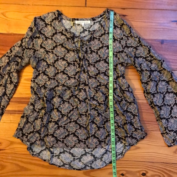 Daniel Rainn Purple Black Boho Peplum Top, EUC, S - Picture 9 of 16